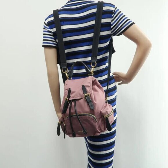 100% Authentic Burberry Rucksack Pink Nylon Backpack 747-08424 - Picture 12 of 12
